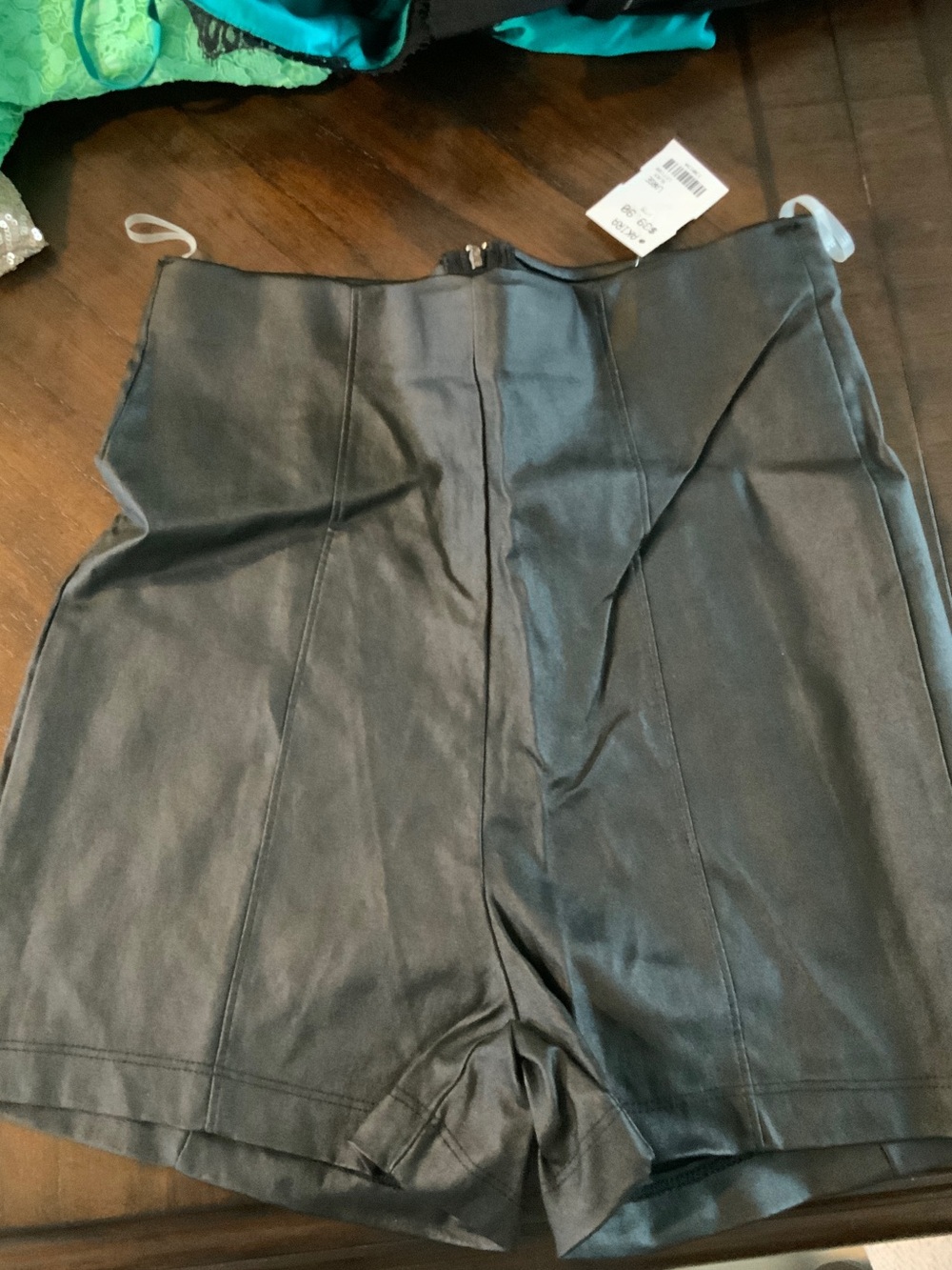 Shop AKIRA High-Waist Faux Leather Shorts in Black